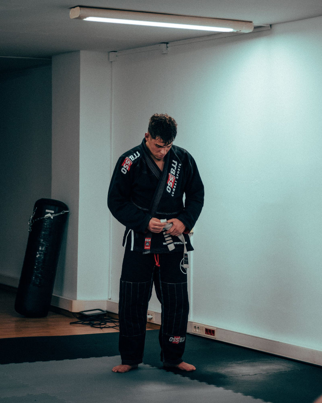 BJJ athlete in a gi