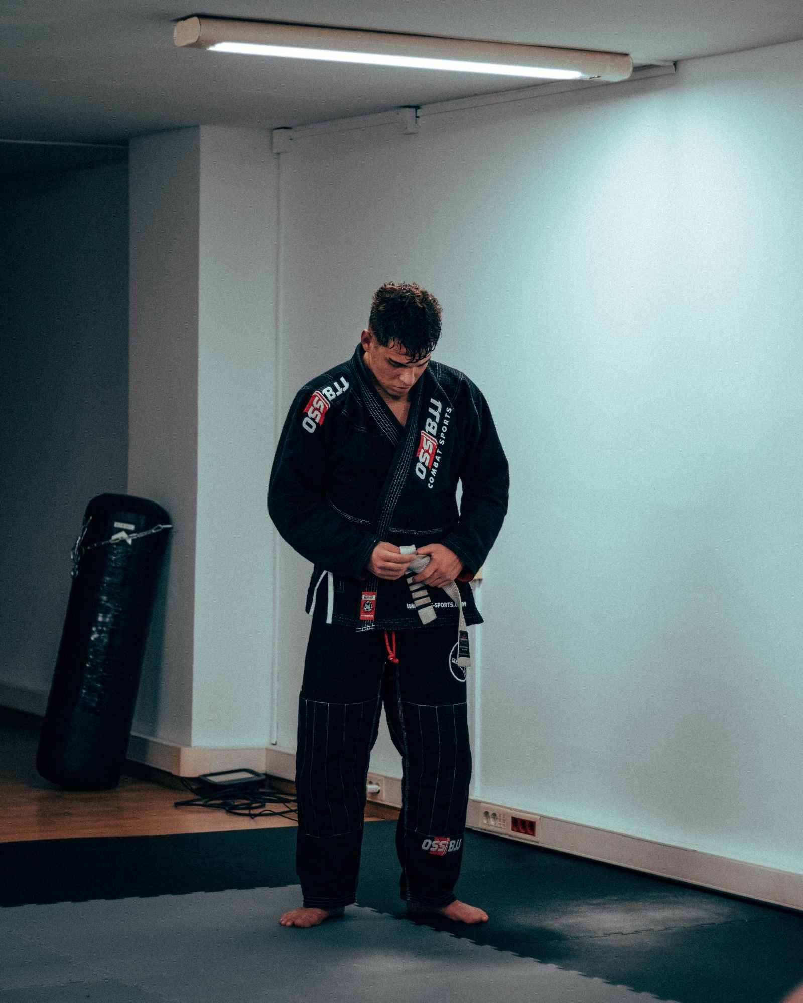 BJJ athlete in a gi