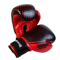 Worios R&B Leather Boxing Gloves Fight Training MMA Punching Gloves