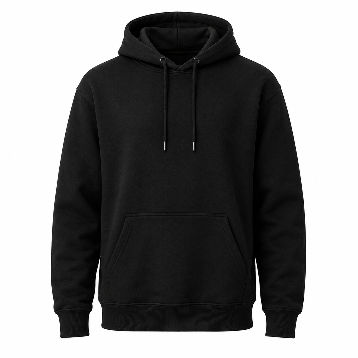 Hoodie — Black — front view