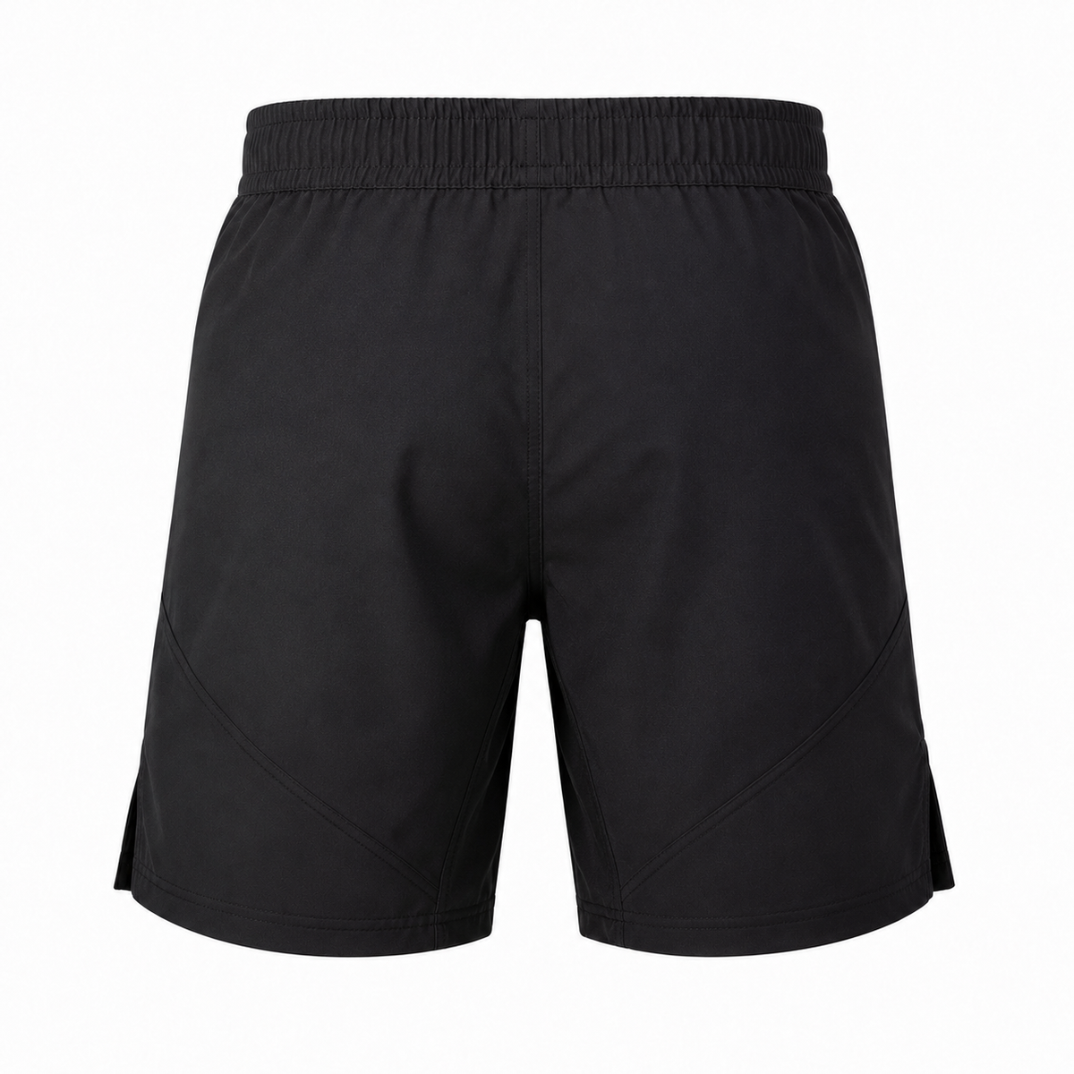 MMA Shorts — Black — back view