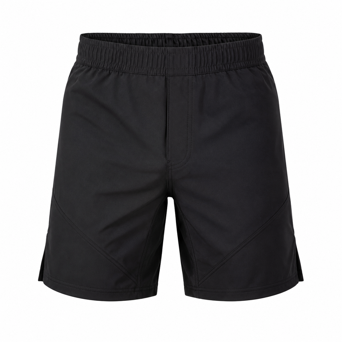 MMA Shorts — Black — front view