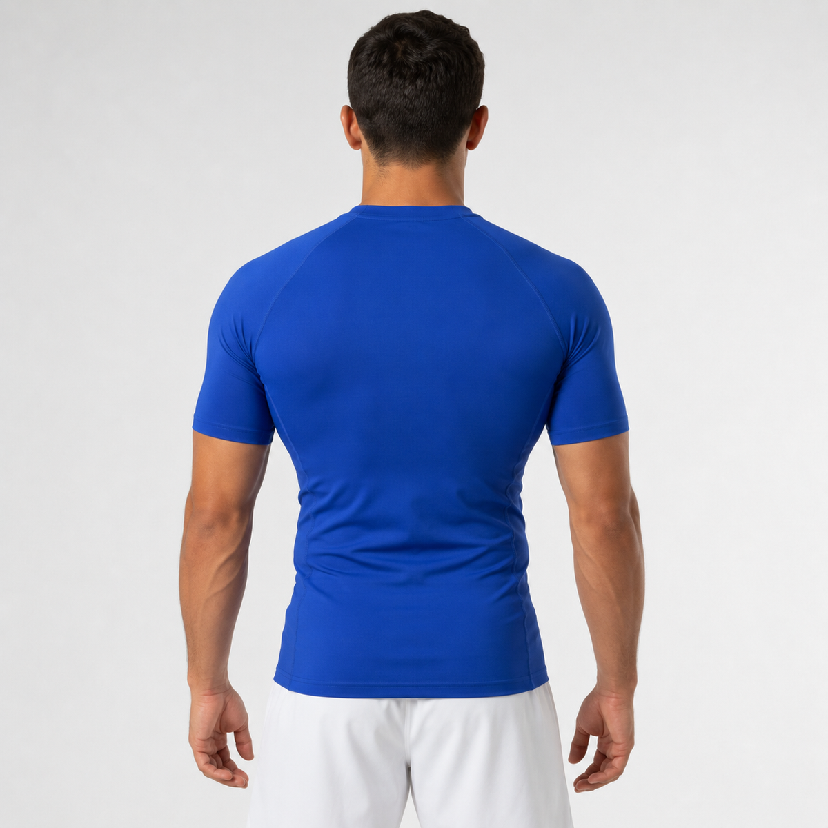 Ranked Rash Guard — Adult — Blue — back view