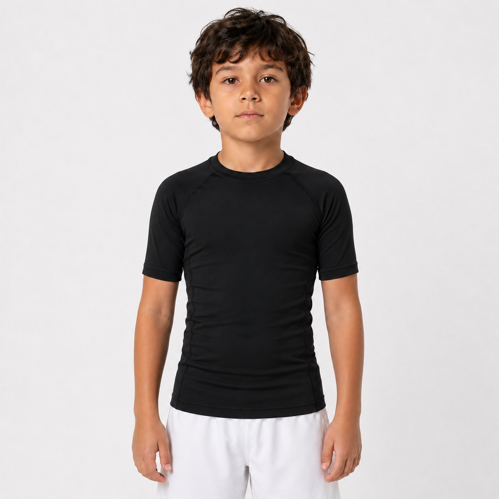 Ranked Rash Guard — Kids — Black