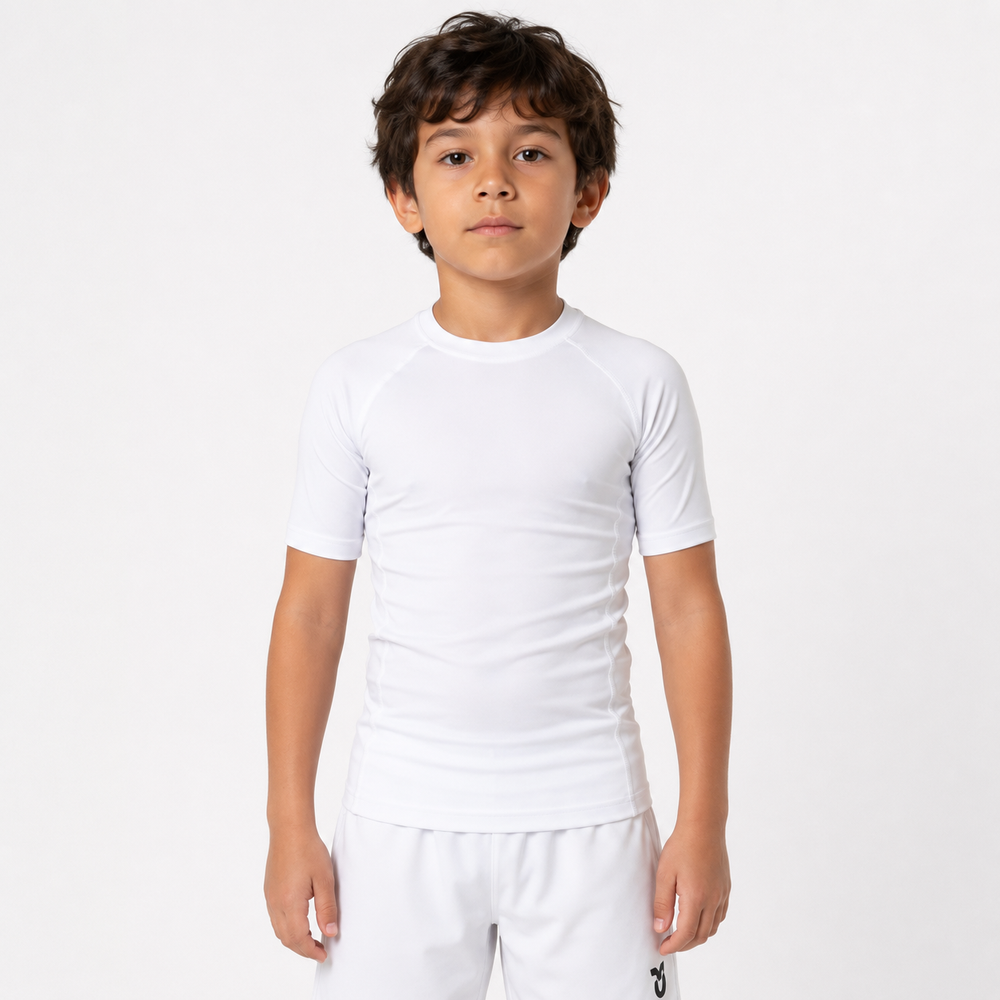 Ranked Rash Guard — Kids — White