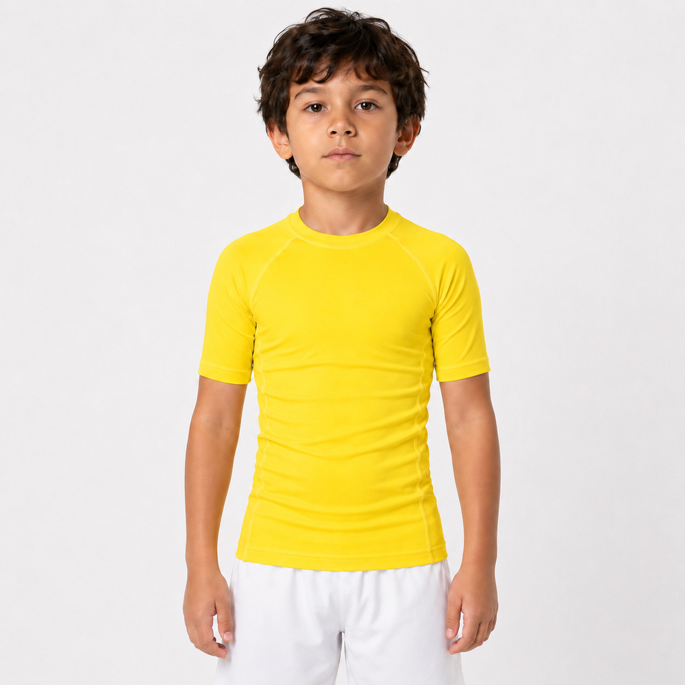 Ranked Rash Guard — Kids — Yellow