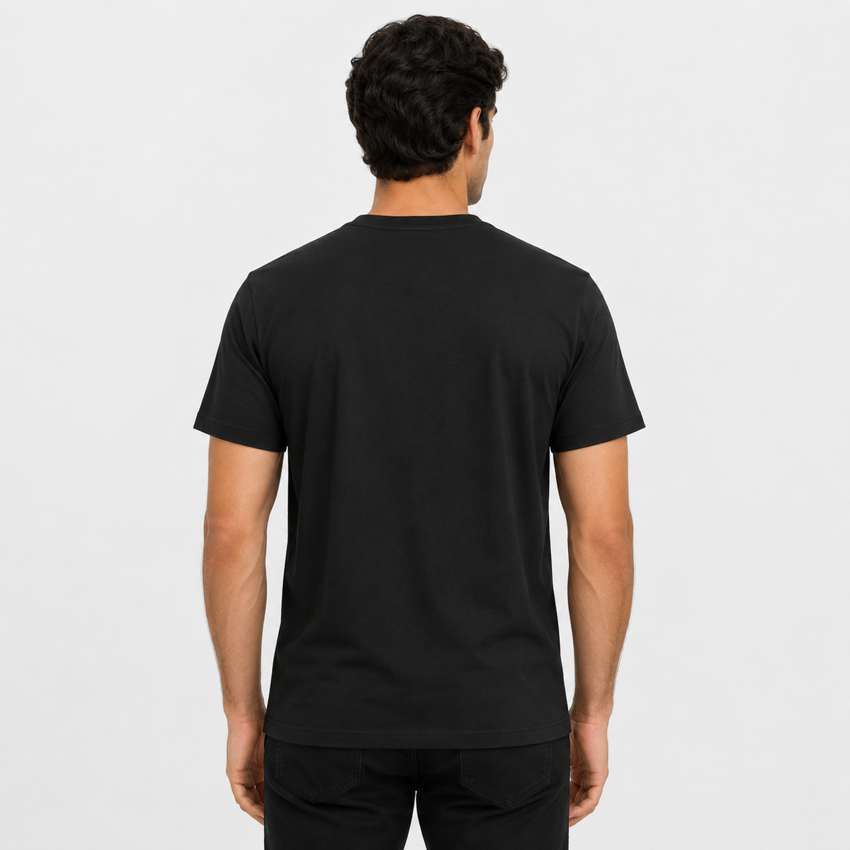 T-Shirt — Black — back view