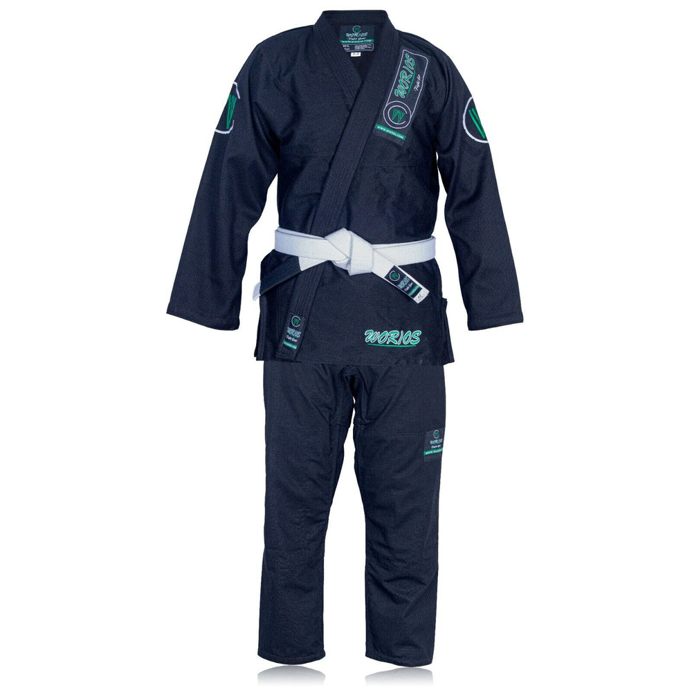 Worios Kids LIghtweight Pro Brazilian Jiu-JItsu Grappling Gi Black