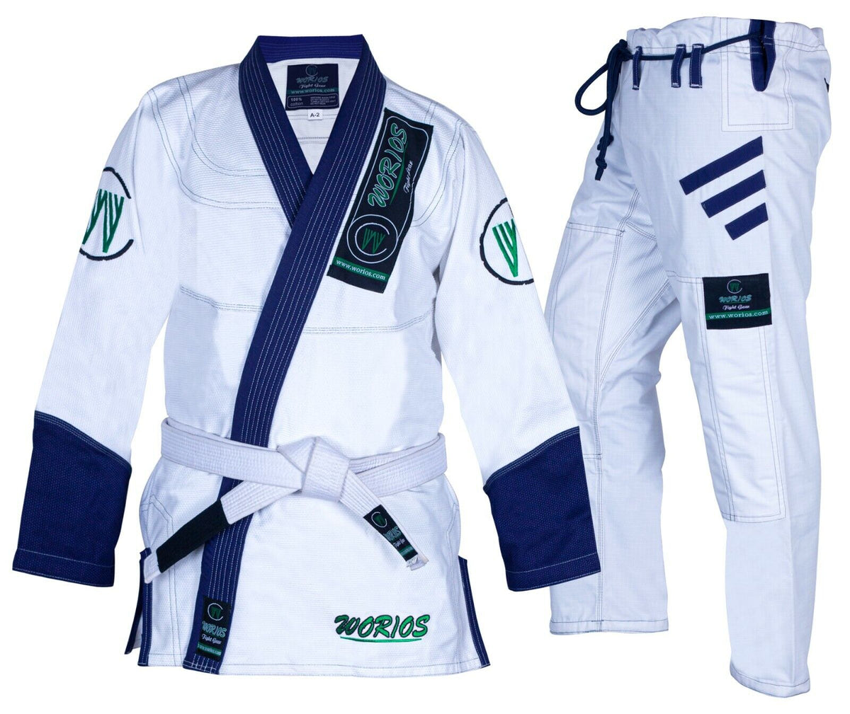 Worios Competition I Limited Edition Brazilian Jiu-Jitsu Gi White/Navy Blue