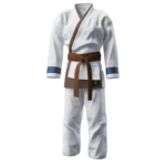 Worios Lightweight Elegant White-Brown Custom BJJ GI