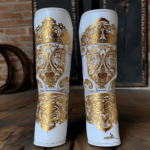 Worios Premium White and Gold Shinguard