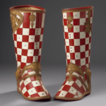 Worios Stylish Red White Check Shinguard