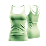 Worios Light Green Women Tank Top
