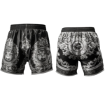 Worios Versace Style Black MMA Shorts