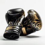 Worios Gold-Trim Black Boxing Glove