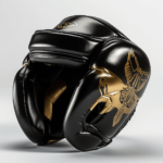 Worios Stylish Black and Gold Headguard