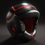 Worios Sleek Black and Red Headguard